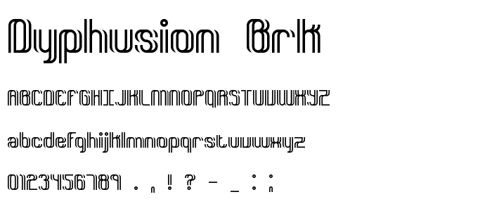 Dyphusion BRK font